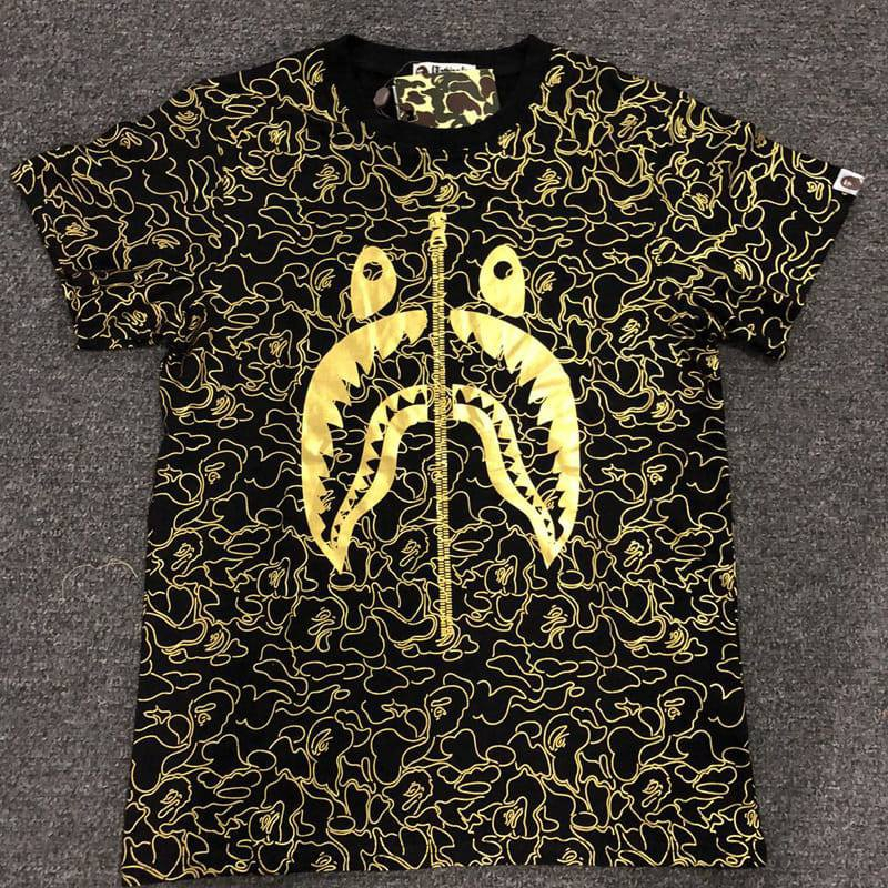 Áo thun Bape Shark zip SS2022, Áo tee Bape T-Shirt Black, Chất liệu Cotton, màu đen DuSo.LuxuryStreetwear