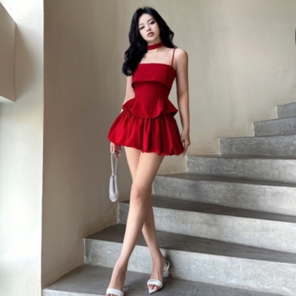 Chlover Studio | Set váy tùng bí hai dây Set đầm sang chảnh thiết kế Nora set