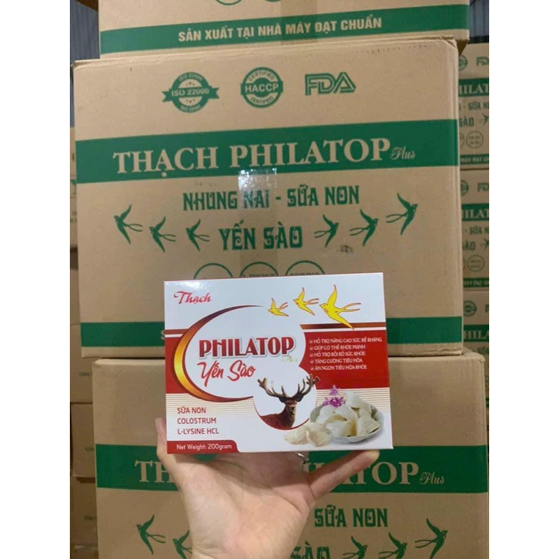 Thạch Philatop yến sào,ăn ngon hộp 10 gói