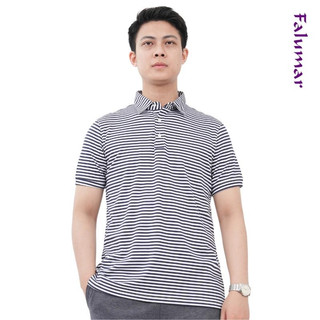 Áo Polo FALUMAR cho nam kẻ nhỏ, cổ bẻ chất vải cotton cao cấp form regular trẻ trung năng động
