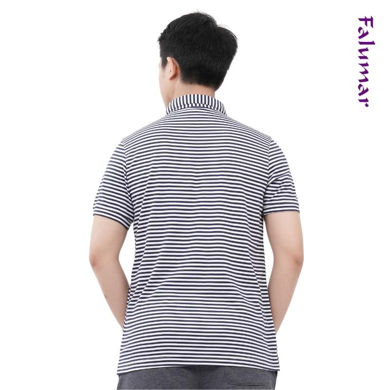 Áo Polo FALUMAR cho nam kẻ nhỏ, cổ bẻ chất vải cotton cao cấp form regular trẻ trung năng động
