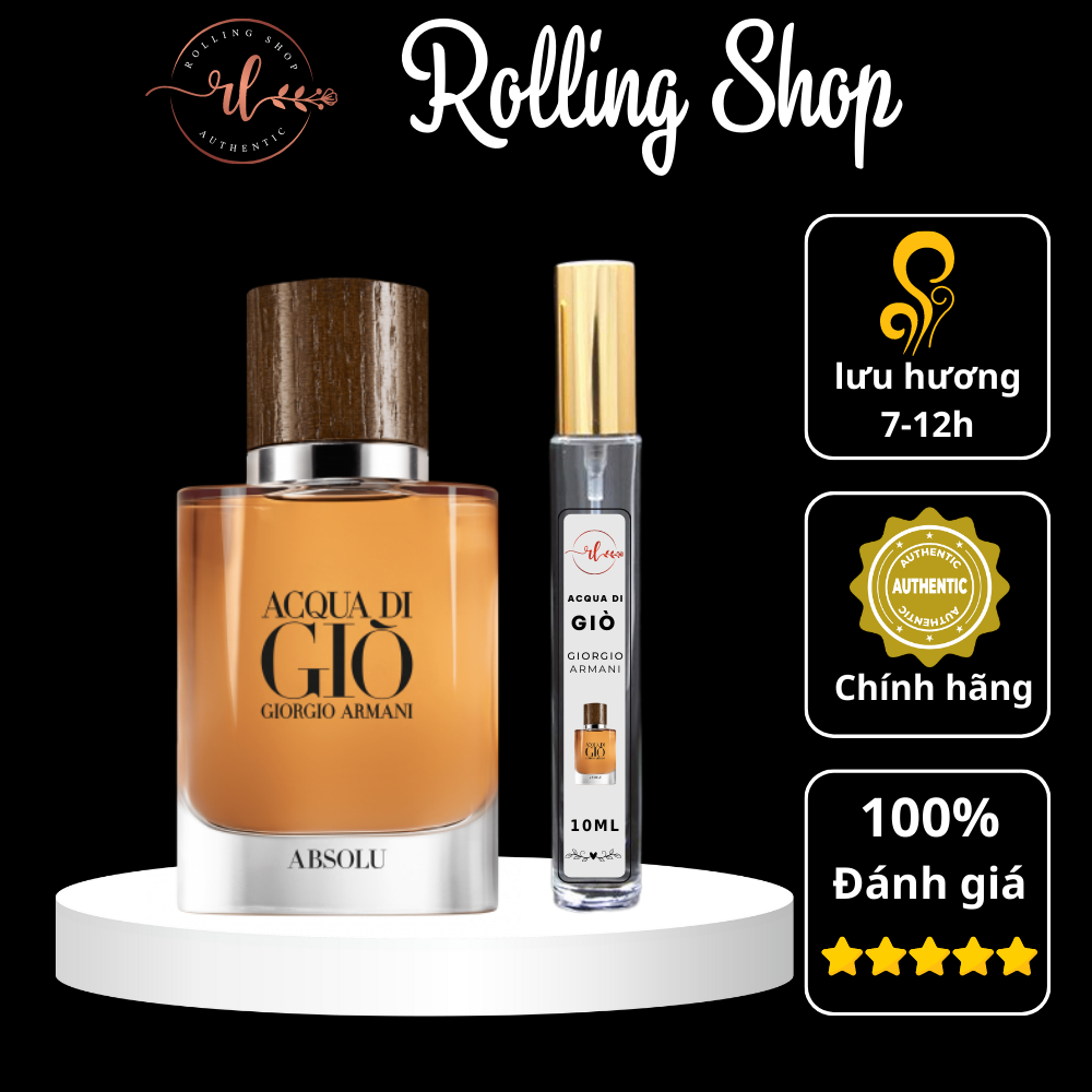 Nước hoa Nam Giorgio Armani Acqua Di Giò Absolu Chính Hãng Chiết 10ml (giò nâu) - Rolling Shop