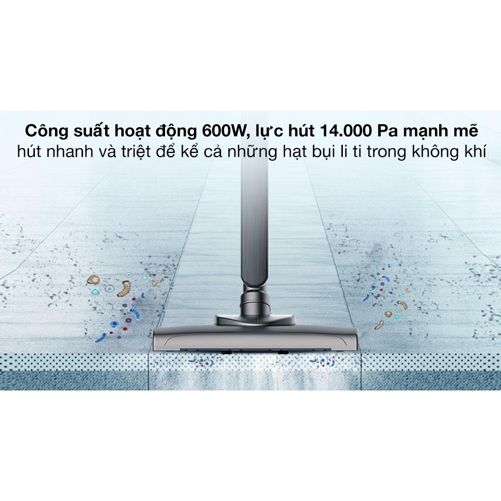 Máy Hút Bụi Cầm Tay DEERMA DX700S, Công suất 600W, Lực hút 15000Pa, Công nghệ lốc xoáy - Pro Cyclone, Bảo hành 24 tháng