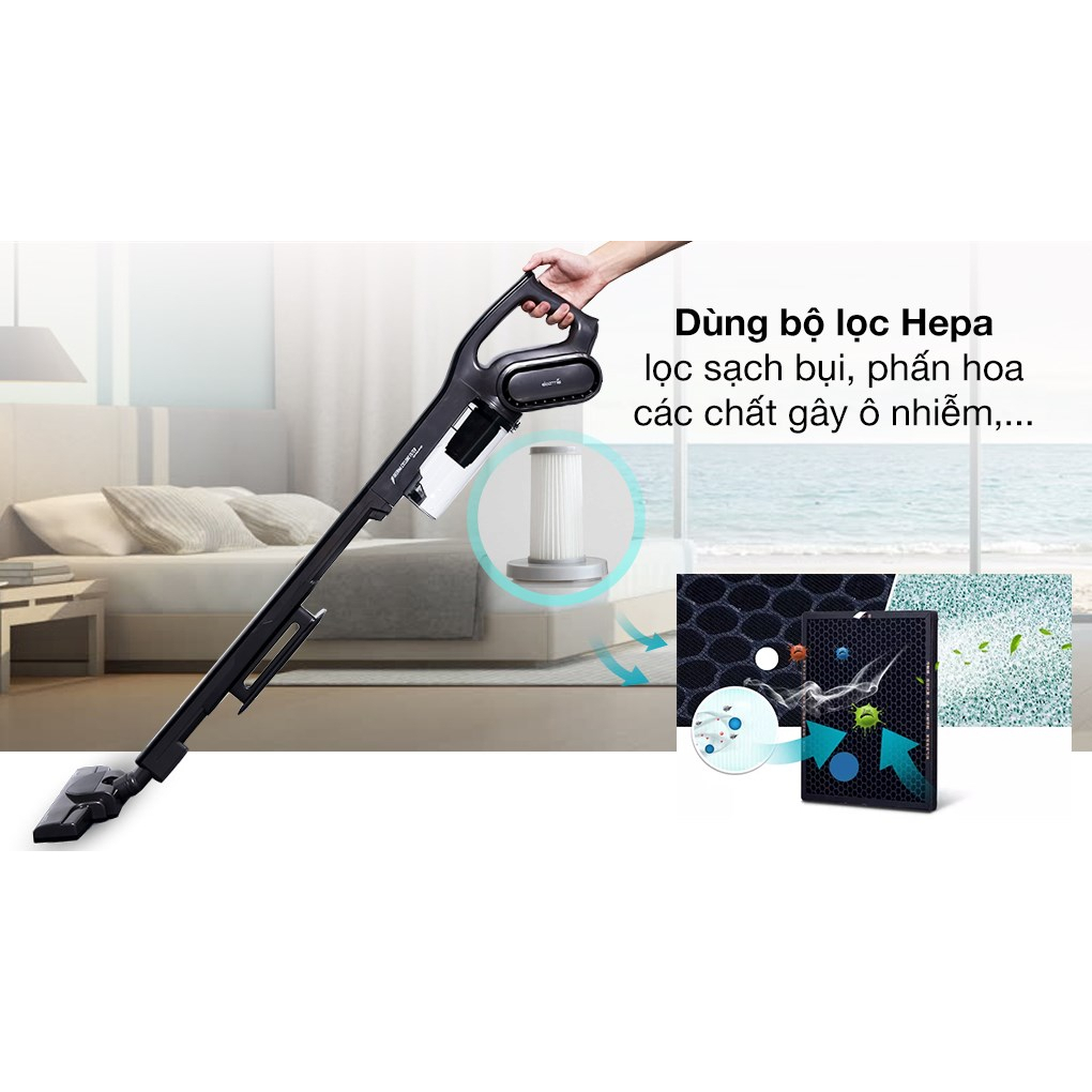 Máy Hút Bụi Cầm Tay DEERMA DX700S, Công suất 600W, Lực hút 15000Pa, Công nghệ lốc xoáy - Pro Cyclone, Bảo hành 24 tháng