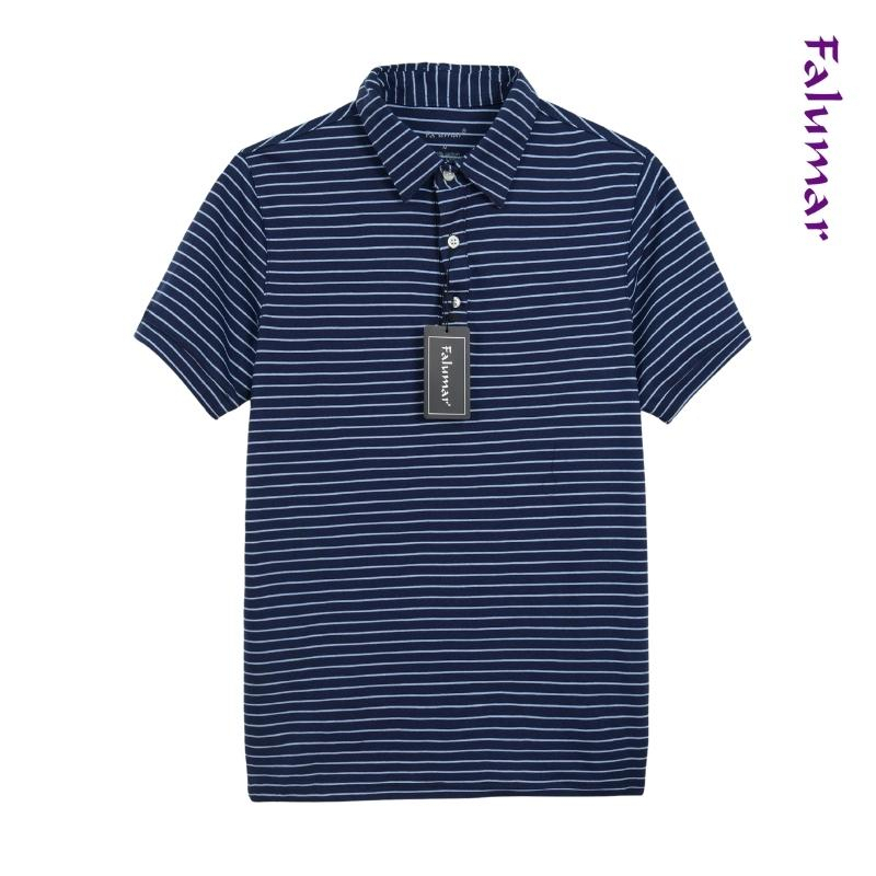 Áo Polo FALUMAR cho nam kẻ nhỏ, cổ bẻ chất vải cotton cao cấp form regular trẻ trung năng động