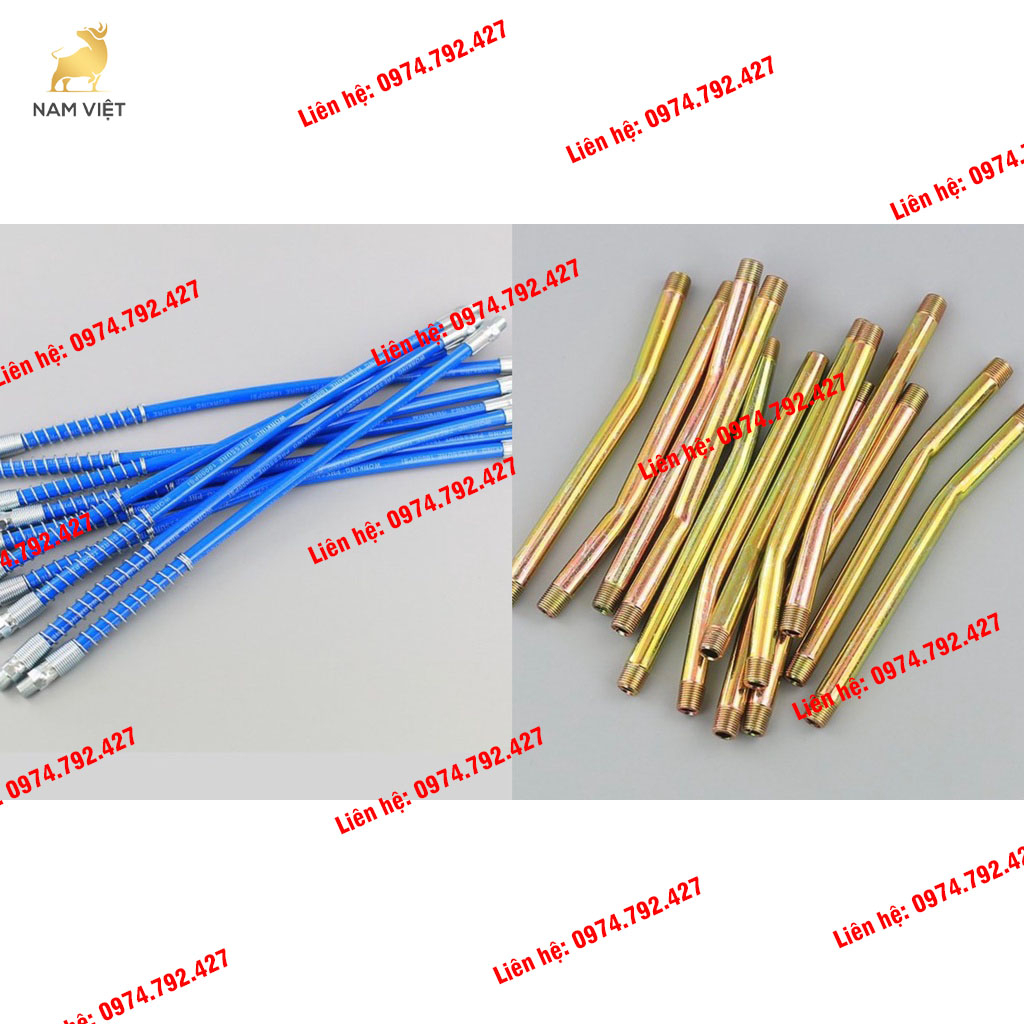 Dây Bơm Mỡ Bò Phụ Kiện Nam Việt - Vòi Bơm Mỡ Lò Xo 30CM,40CM,1M Chất Lượng Cao Chống Cháy Nổ