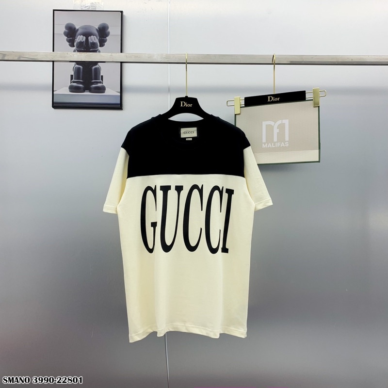 Áo Gucci phối màu nam nữ cao cấp chất cotton co giãn phong cách thời trang trẻ chào hè 2023 | BigBuy360 - bigbuy360.vn
