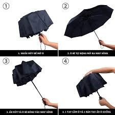 Ô Tự Động Gấp Gọn Đóng Mở 2 Chiều [ Hàng 10 Nan ]