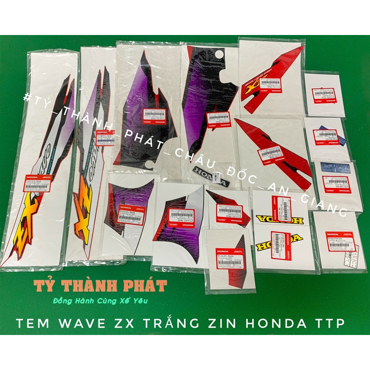 Tem xe Wave ZX Đỏ Tươi ( miếng )