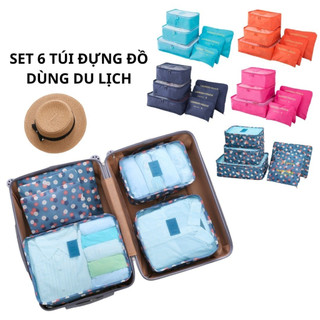 Set 6 túi du lịch đựng quần áo đồ dùng cá nhân nhiều kích thước