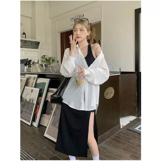 set váy kèm sơ mi voan 139