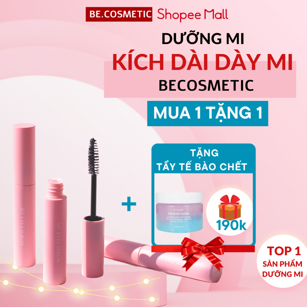 Serum dưỡng mi, kích dài, dày mi Becosmetic 5ml