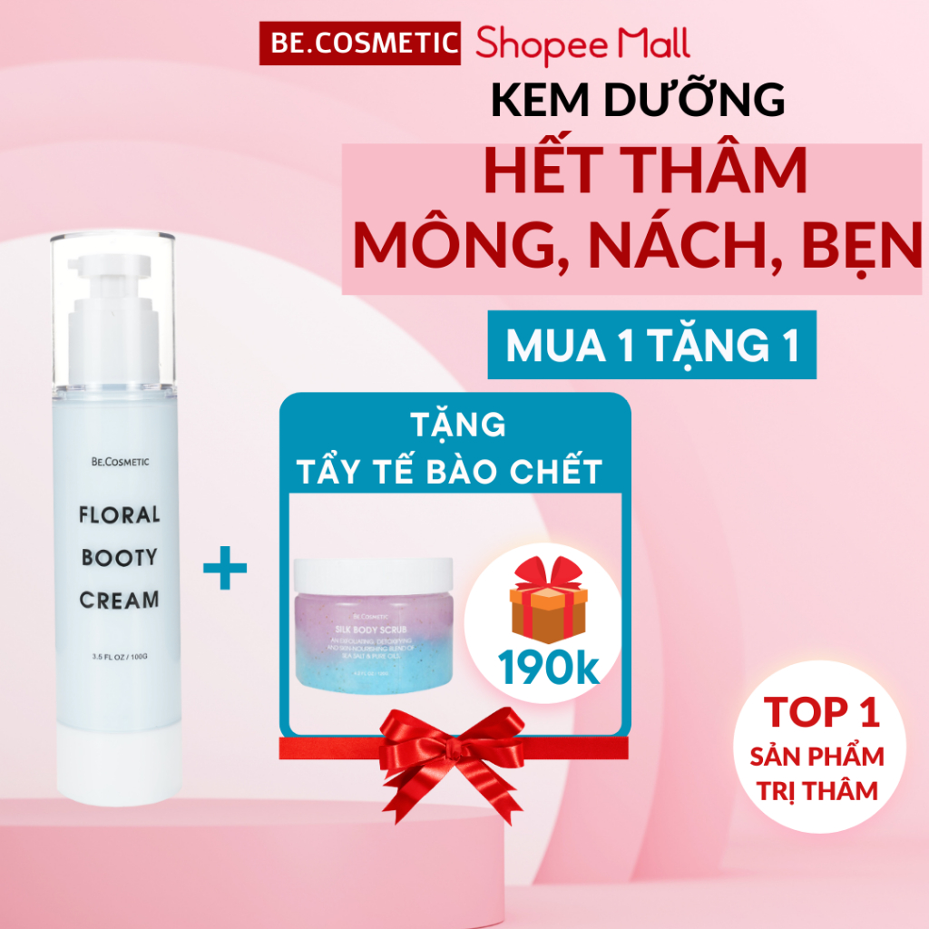 Kem Giảm Thâm Mông, Nách, Bẹn Dưỡng Trắng Becosmetic 30gam/chai