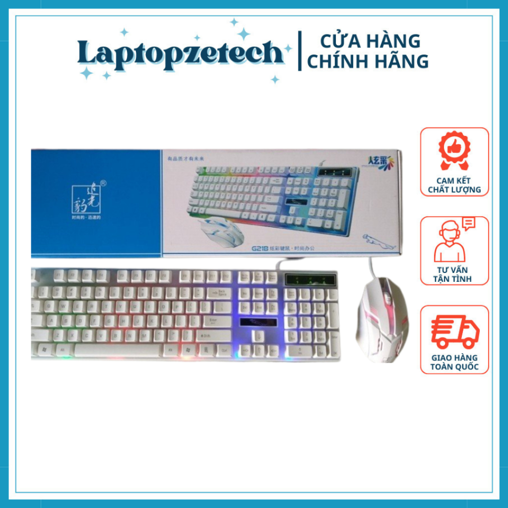 Bộ Bàn Phím Và Chuột G21B Game Led 7 Màu Được Thiết Kế Đặc Biệt Dành Cho Game Thủ Tính Năng Nổi Bật