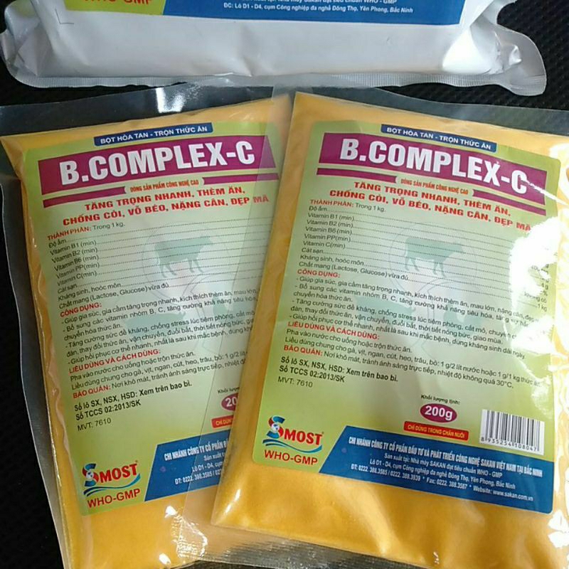 B.Complex C Tăng đề kháng, chống stress, giúp thèm ăn 100g, 200g/gói