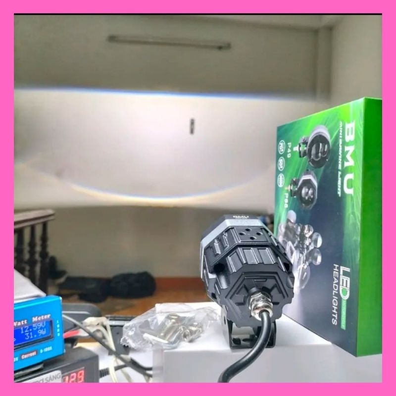 Đèn trợ sáng P65 BMU, trợ sáng 3 chế độ-2 màu vàng trắng