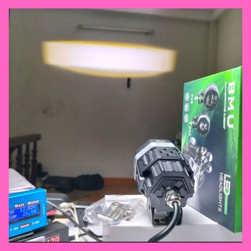 Đèn trợ sáng P65 BMU, trợ sáng 3 chế độ-2 màu vàng trắng