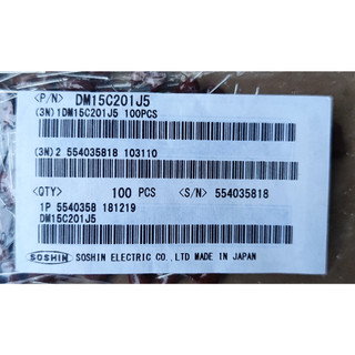 200pF 500V tụ điện Silver Mica SOSHIN (JAPAN)