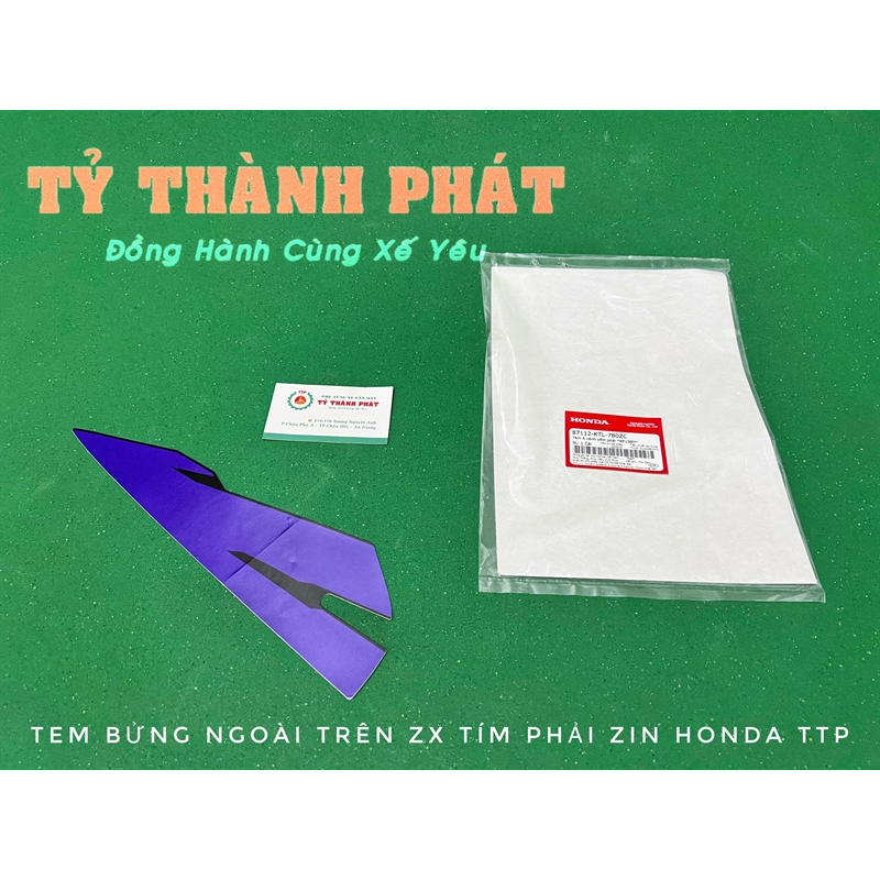 Tem xe Wave ZX Tím chính hãng