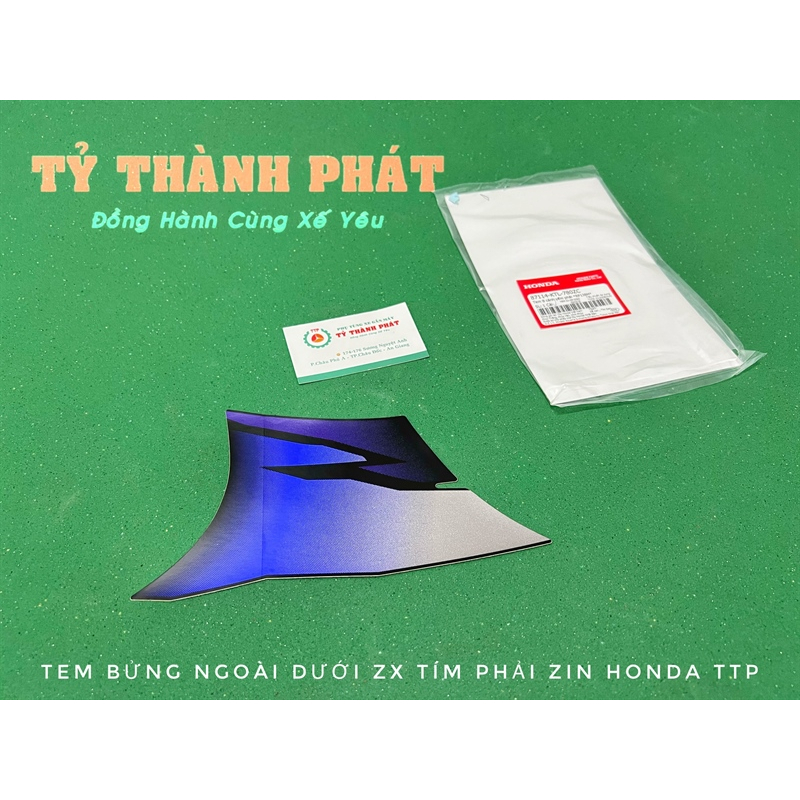 Tem xe Wave ZX Tím chính hãng