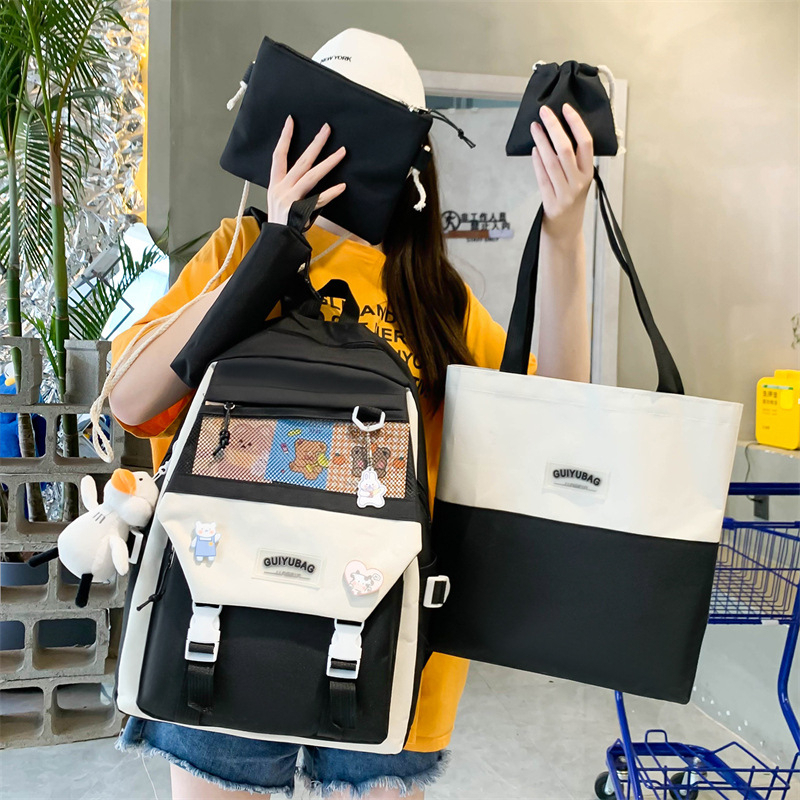 Balo Thời Trang - Set 4 Món Khóa Phối Lưới