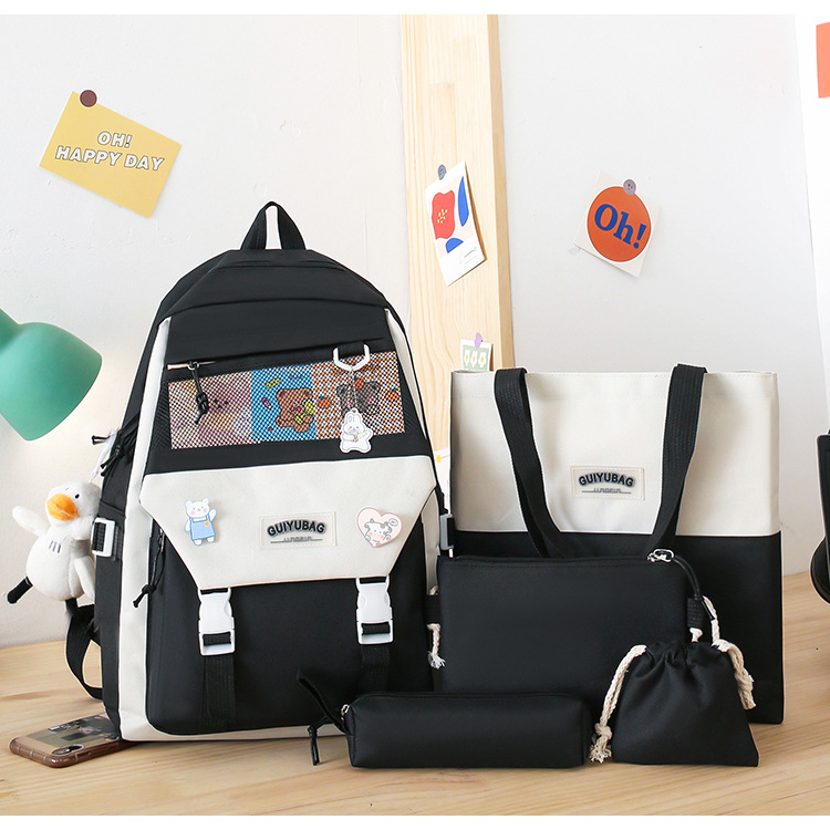 Balo Thời Trang - Set 4 Món Khóa Phối Lưới