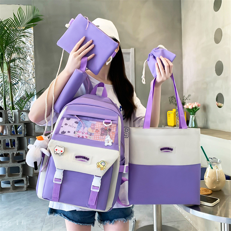 Balo Thời Trang - Set 4 Món Khóa Phối Lưới