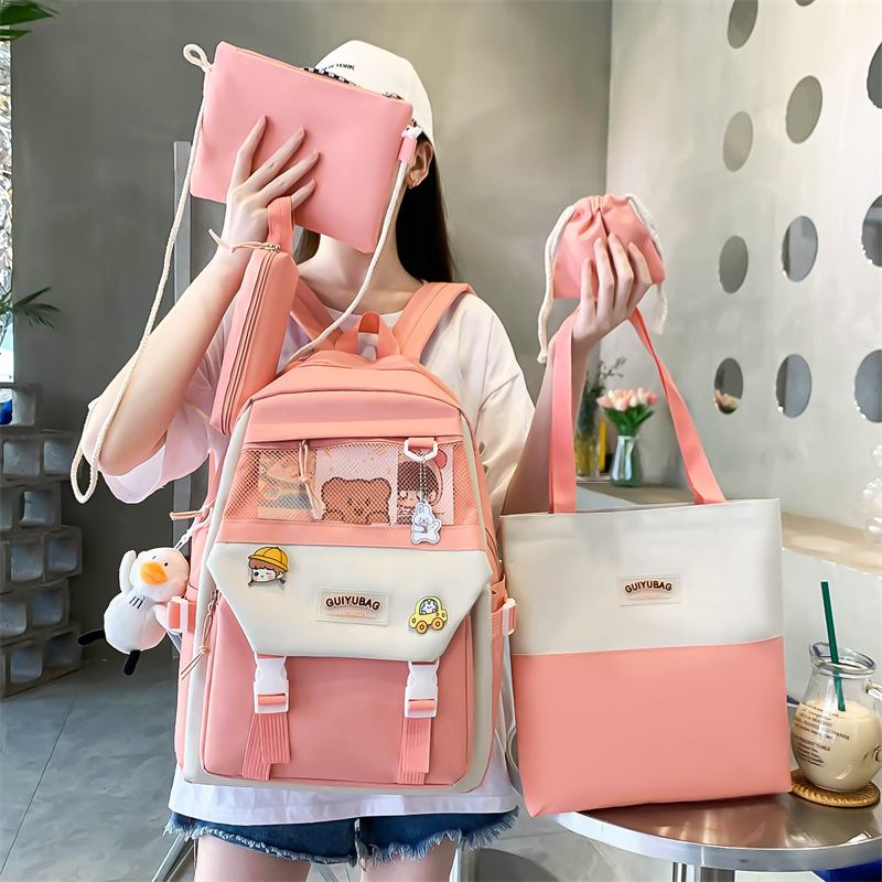 Balo Thời Trang - Set 4 Món Khóa Phối Lưới