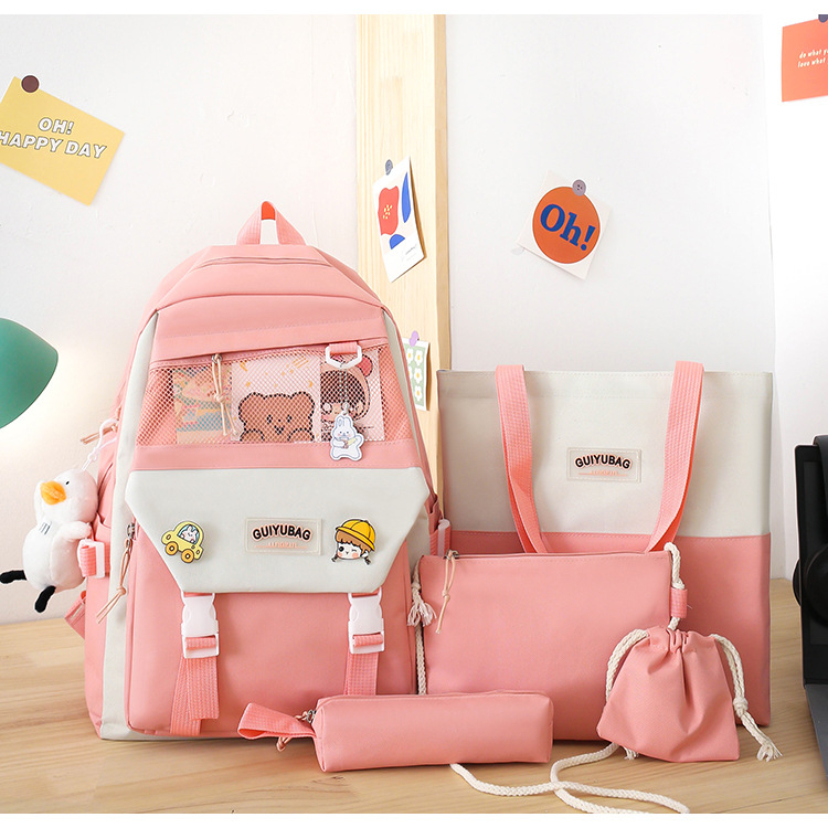 Balo Thời Trang - Set 4 Món Khóa Phối Lưới