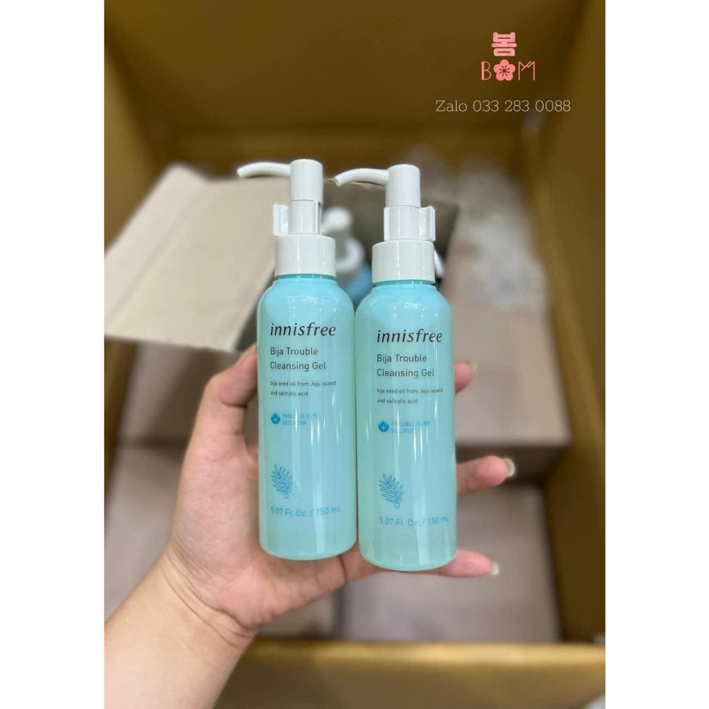 Gel Tẩy Trang Cho Da Mụn Innisfree Bija Trouble Cleansing Gel 150ml