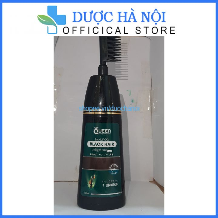 Dầu gội đen tóc SHAMPOO BLACK HAIR giúp làm sạch tóc và da đầu, cho mái tóc trông đen mượt hơn hộp 200 ml