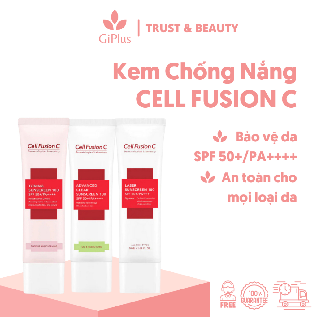 Kem Chống Nắng Cell Fusion C Sunscreen 100SPF 50+PA++++ Bảo Vệ Da Tone Up &amp; Brightening, Oil &amp; Sebum Care, All Skin Type