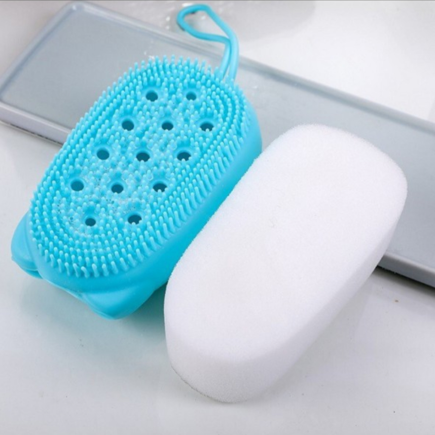 Bông Tắm Silicon Tạo Bọt Hình Chuột 2 Mặt Mềm Mịn, Bông Tắm Chuột Silicon Gai Massage Tẩy Da Chết Tiện Dụng