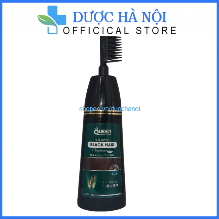 Dầu gội đen tóc SHAMPOO BLACK HAIR giúp làm sạch tóc và da đầu, cho mái tóc trông đen mượt hơn hộp 200 ml