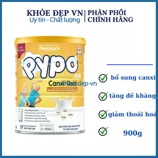 Sữa bột pypo milkn canxi gold giúp bổ sung canxi, giúp xương chắc khỏe hộp 900 g