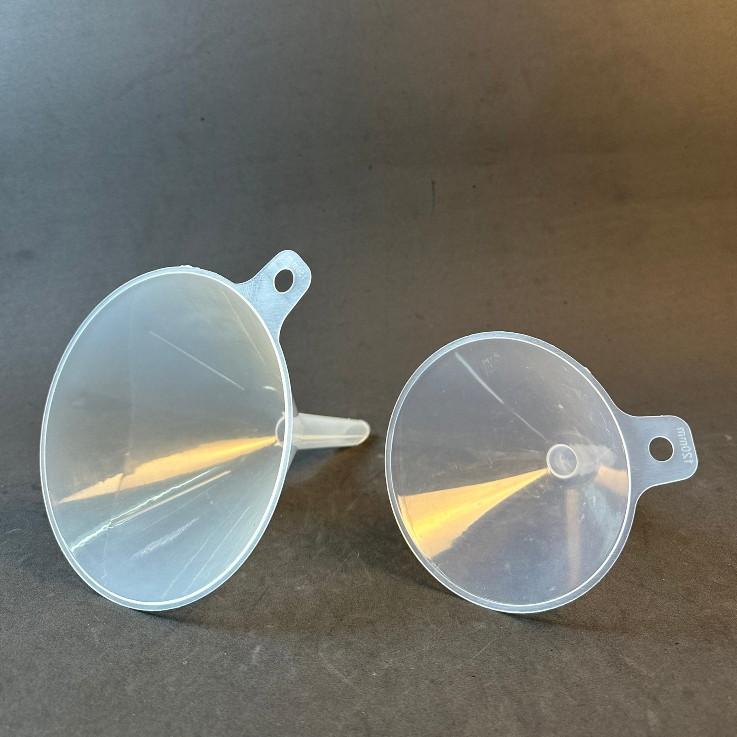 Phễu Nhựa LAB HA NOI Trong Suốt Chiết, Rót Hóa Chất, Tinh Dầu 40mm, 65mm, 75mm, 90mm, 100mm, 120mm, 150mm