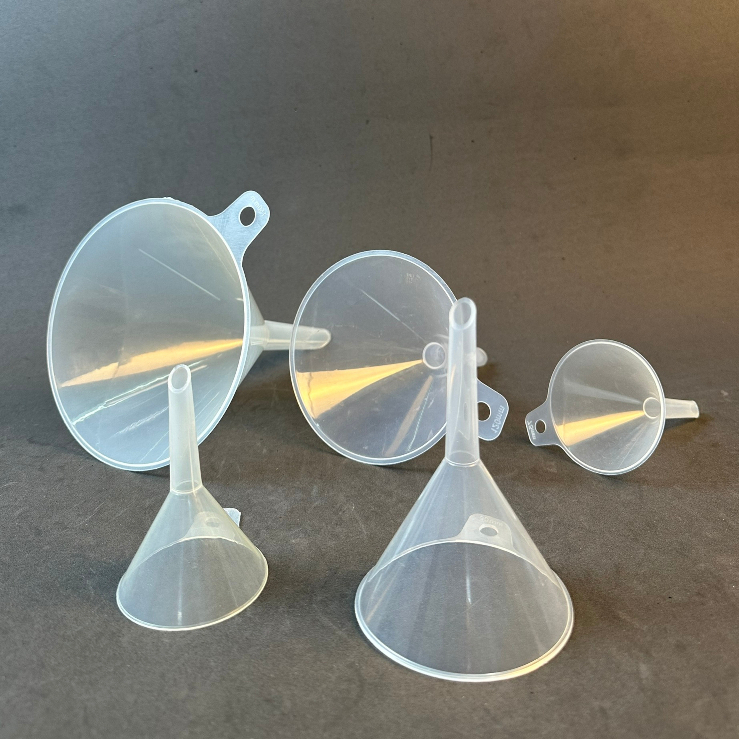Phễu Nhựa LAB HA NOI Trong Suốt Chiết, Rót Hóa Chất, Tinh Dầu 40mm, 65mm, 75mm, 90mm, 100mm, 120mm, 150mm