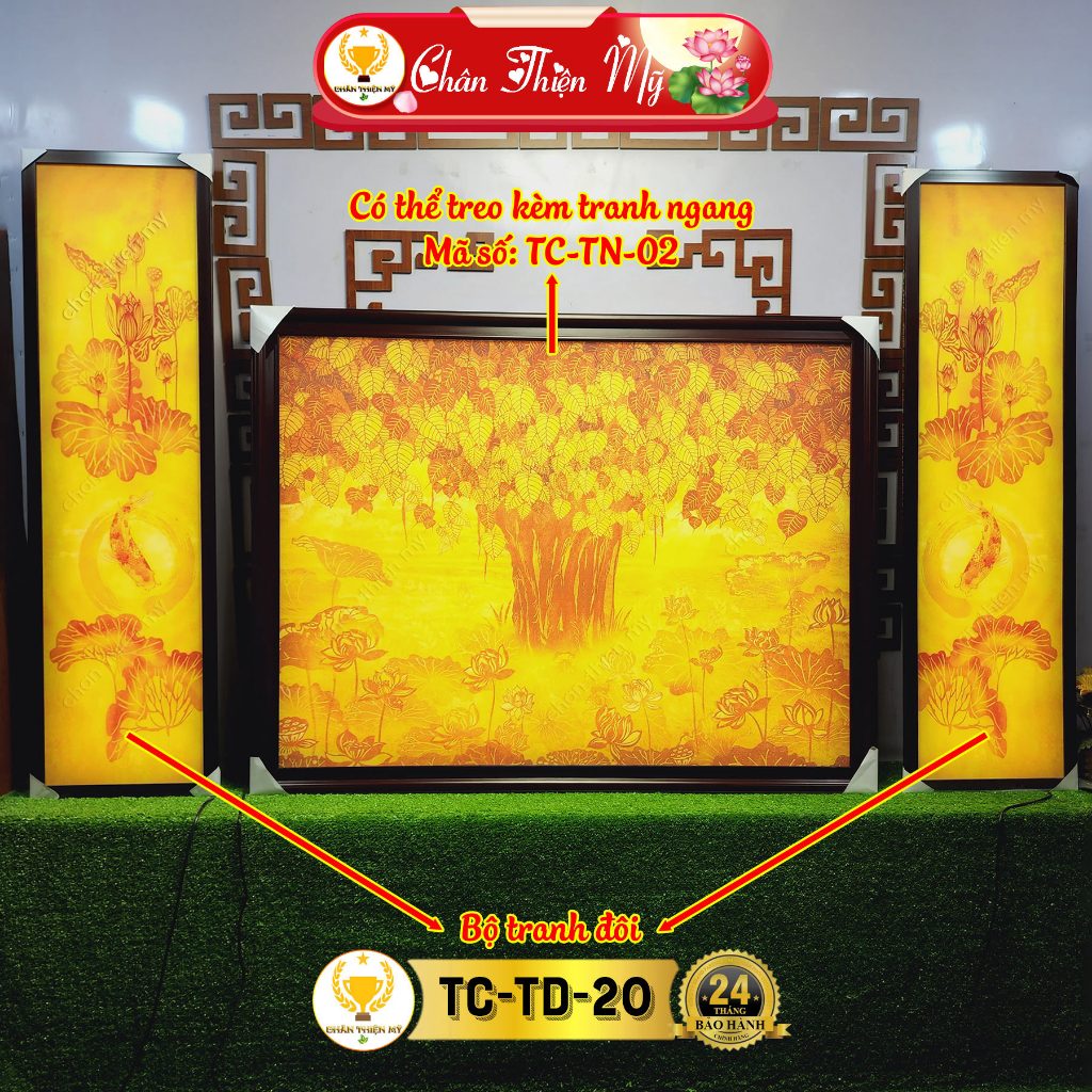 Tranh Trúc Chỉ In Đôi Mẫu 10-12 | Giá Gốc Chuẩn Phong Thủy | CHANTHIENMY.ASIA