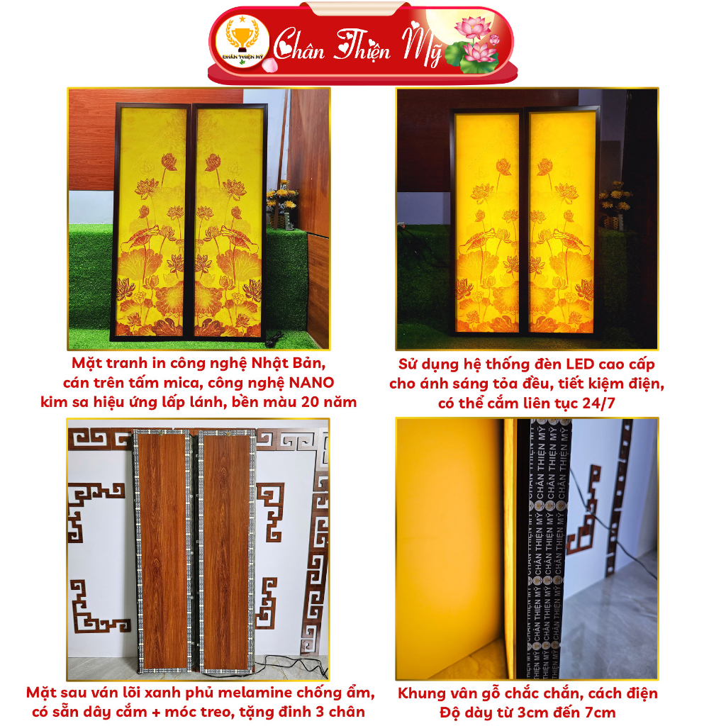 Tranh Trúc Chỉ In Đôi Mẫu 10-12 | Giá Gốc Chuẩn Phong Thủy | CHANTHIENMY.ASIA