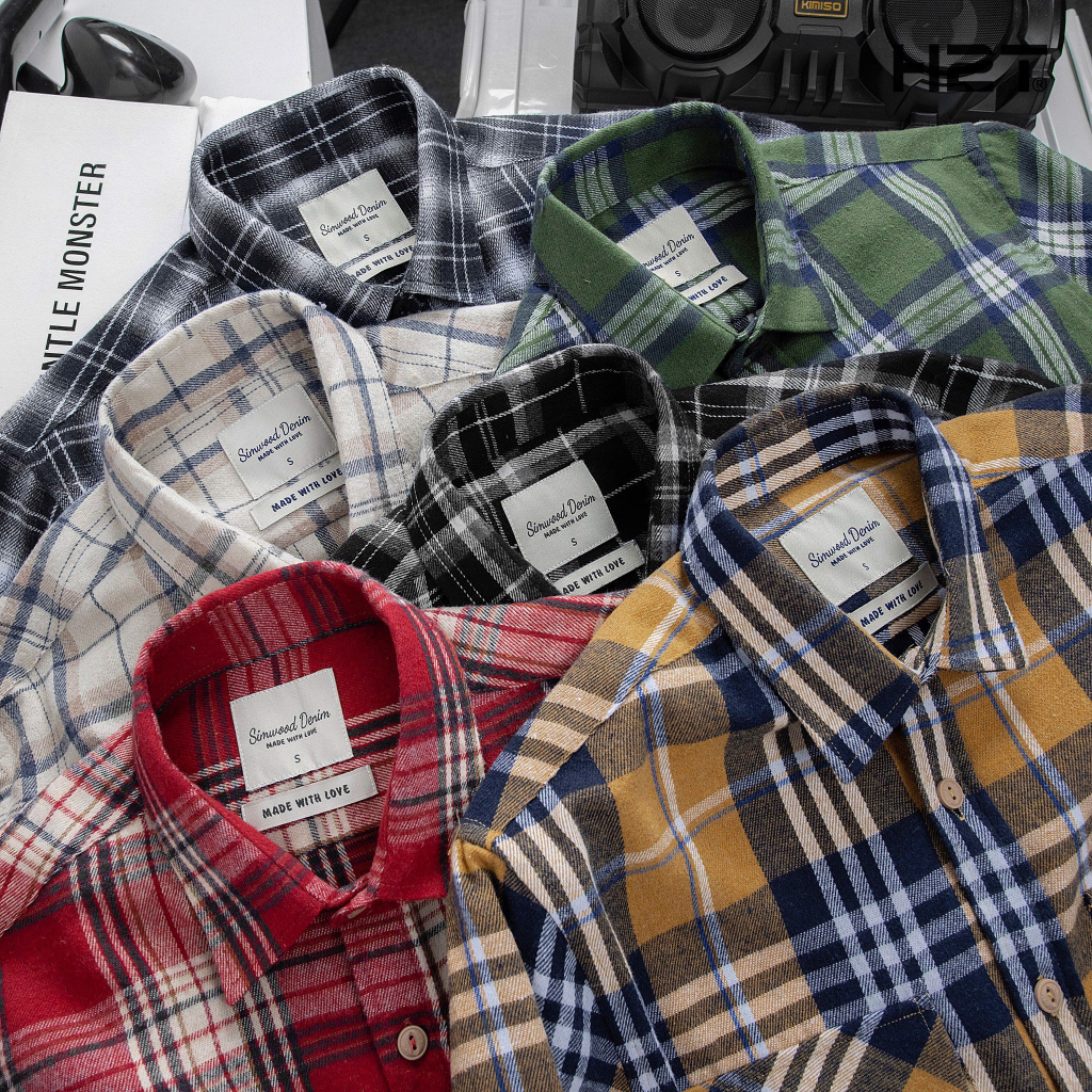 Sơ Mi Flannel Vải Dạ Kẻ Caro 1580