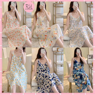 Váy 2 Dây mặc hè cực mát - Váy mặc nhà, váy ngủ dễ thương, phong cách tiểu thư B69