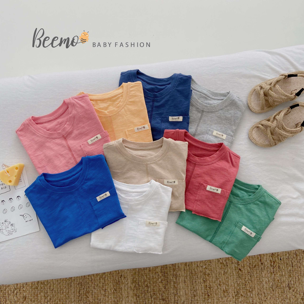 Áo phông cotton ba lỗ Beemo cho bé trai, bé gái kiểu dáng tanktop Hàn Quốc - 21A020