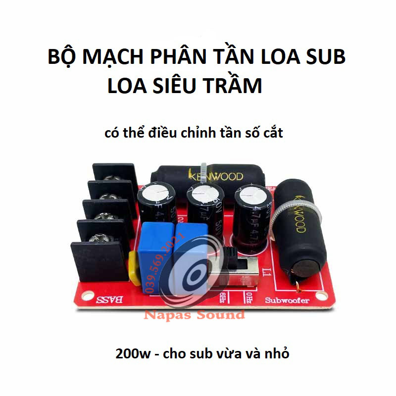 MẠCH PHÂN TẦN LOA SUB 90B CÔNG SUẤT 200W - MẠCH LỌC LOA SUB ĐIỆN - MẠCH PHÂN TẦN SÚP