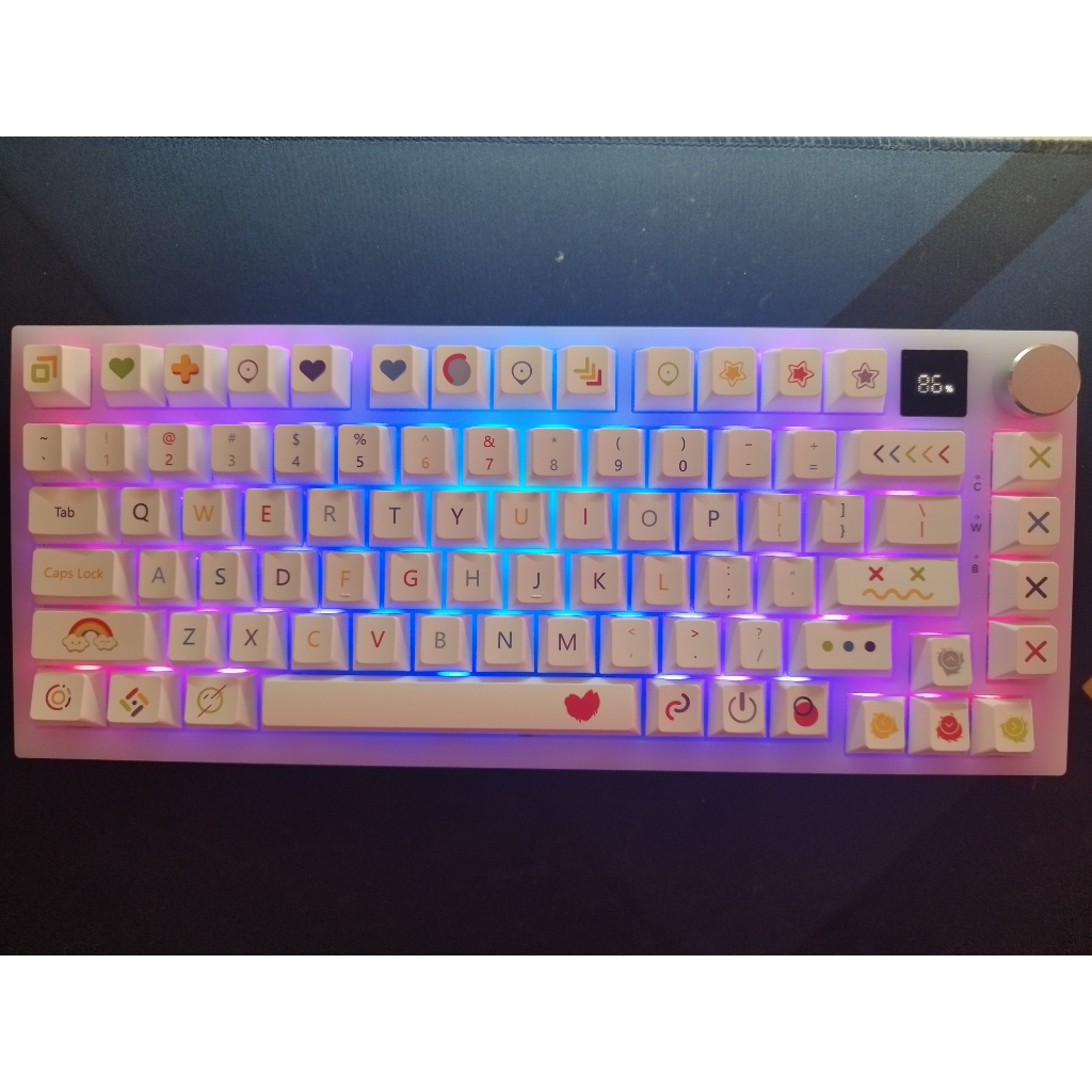 Bộ KIT Bàn Phím Cơ Custom WK75 Pro - Weikav K75 - Gasket / 3 Modes / Led RGB / Màn Hình Hiển Thị % Pin