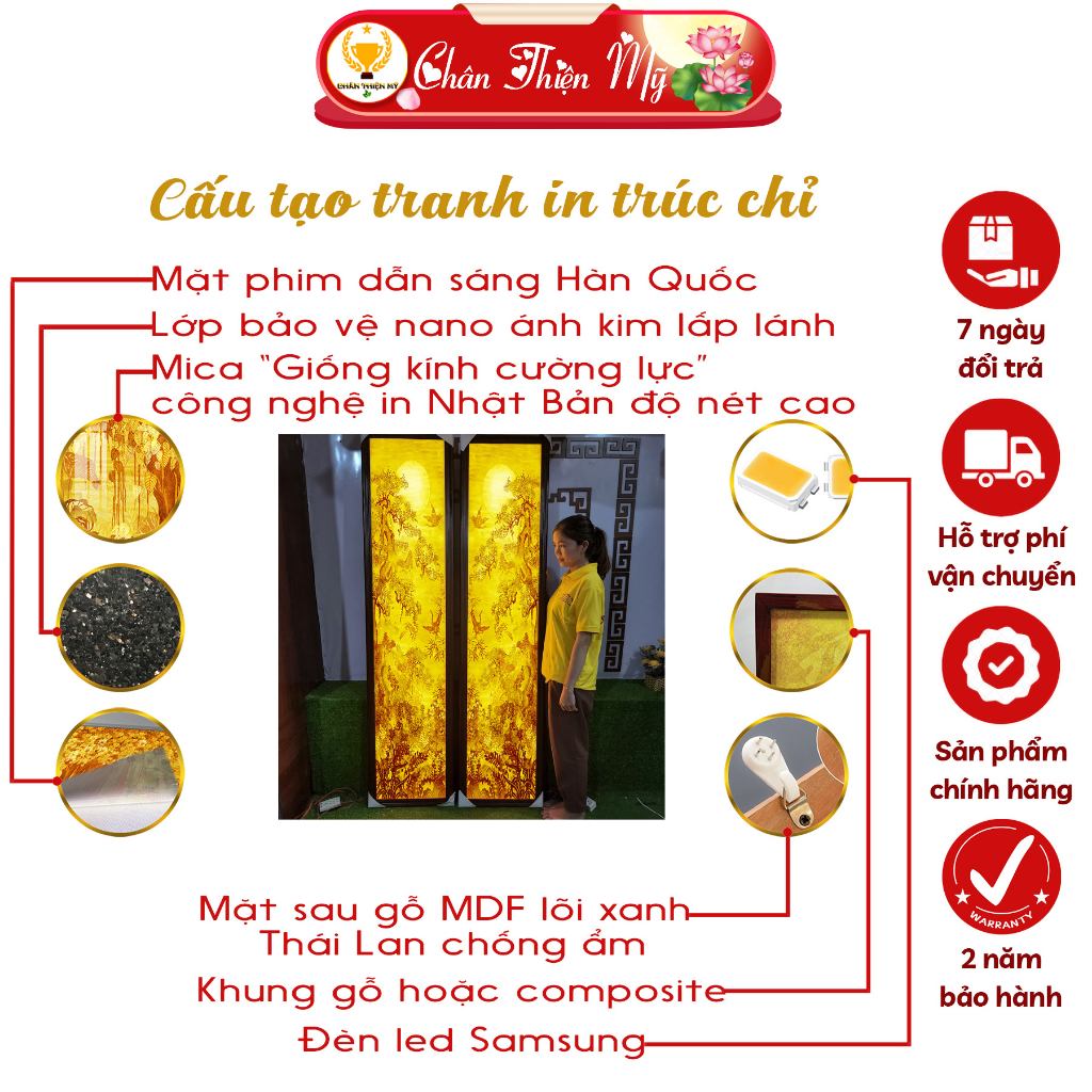 Tranh Trúc Chỉ In Đôi Mẫu 19-21 | Giá Gốc Chuẩn Phong Thủy | CHANTHIENMY.ASIA
