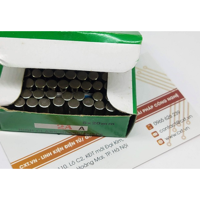 Cầu chì thủy tinh 2A 250V 5x20mm(10c)