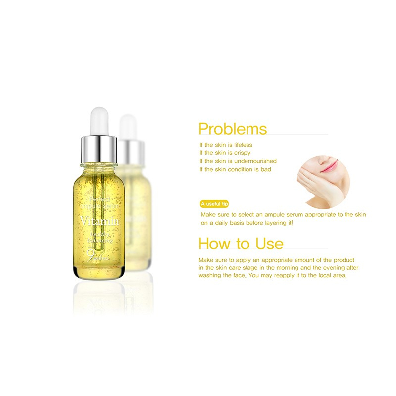 Serum  VITAMIN 9wishes sáng da, hỗ trợ mờ thâm n ám