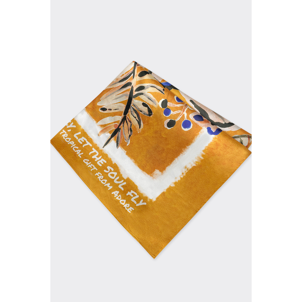 Khăn sarong resort style lụa hoạ tiết tropical ginger orange 311SR1002 ADORE DRESS
