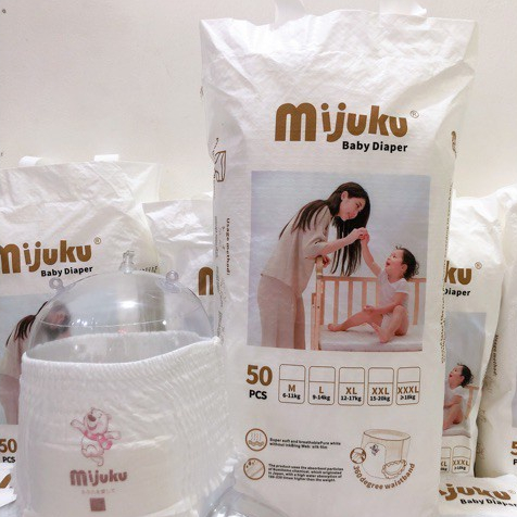 Combo 50 Bỉm Quần Mijuku Xuất Nhật size M/ L /XL /XXL/XXXL