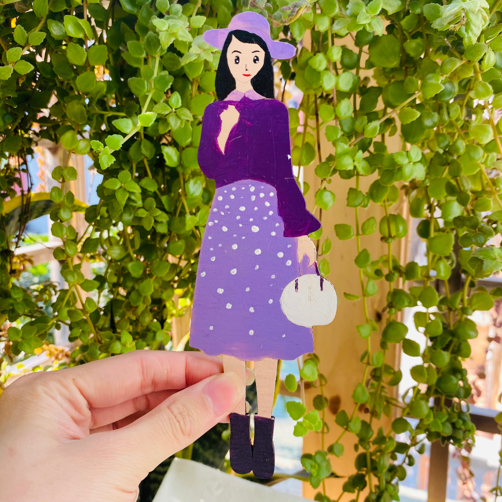 Bộ búp bê gỗ tô màu cho bé - Nhà thiết kế thời trang tương lai